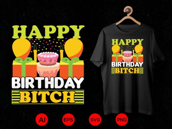 Birthday Bitch Embroidery Design