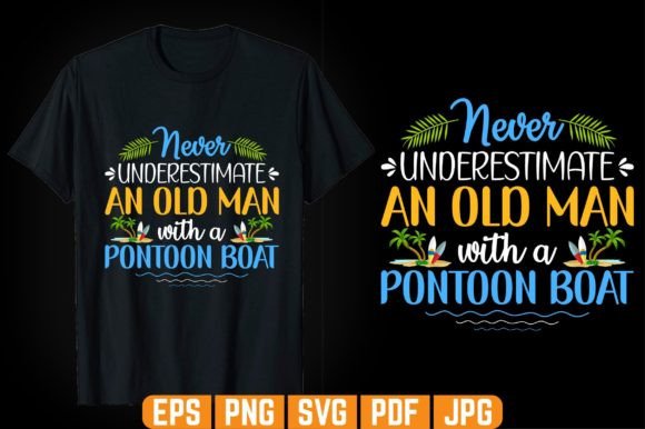 Never Underestimate Summer Tshirt Design Graphics Templates