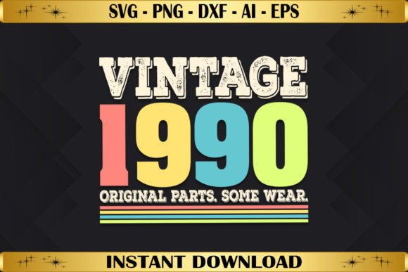 Vintage 1990 Original Parts Birthday